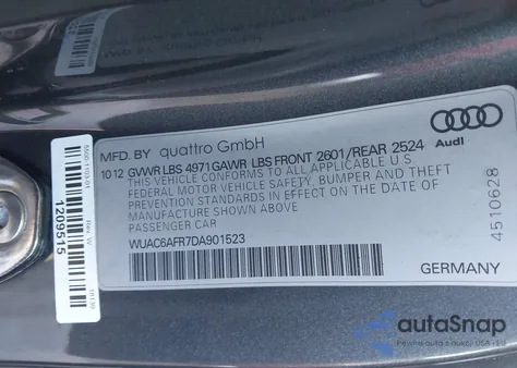2013 Audi Rs 5 4.2 from USA, damaged, VIN WUAC6AFR7DA901523